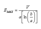 Equation for max Electric field associated with 2 coaxial cylinders