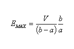 Equation for max Electric field associated with 2 concentric spheres