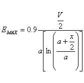 Equation for max Electric field associated with 2 parallel cylinders