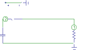 RC discharge circuit schematic diagram