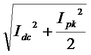 Equation for a sine wave with dc offset RMS calculation