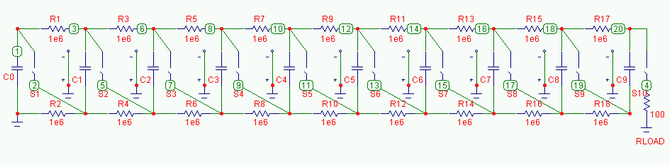 10 Stage Marx Generator Circuit Schematic Diagram