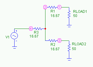 3 Port Splitter / Adder Circuit Schematic Diagram