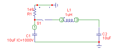 Schematic Diagram of a CLC Resonant Charging Circuit With Equal Capacitors
