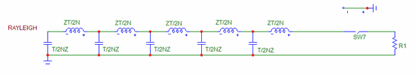 Rayleigh Line Pulse Forming Network Schematic Diagram