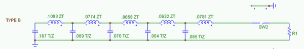 Type B Pulse Forming Network Schematic Diagram